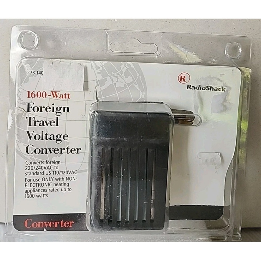 Radio Shack 273-140 Foreign Travel Voltage Converter Up To 1600W Open Box